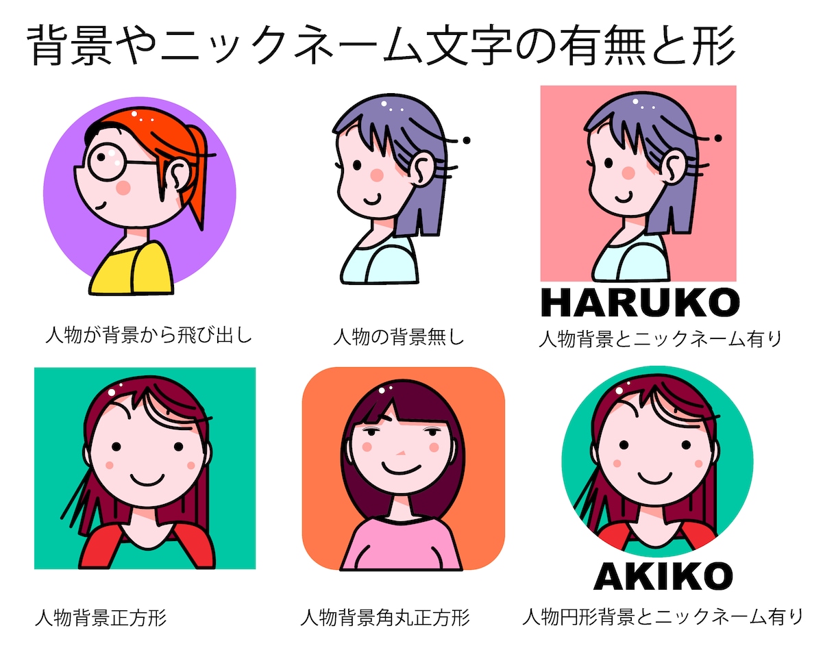 シンプルな女性SNSアイコン、作ります SNSアイコン・/グッズ・私的使用自由！ イメージ2