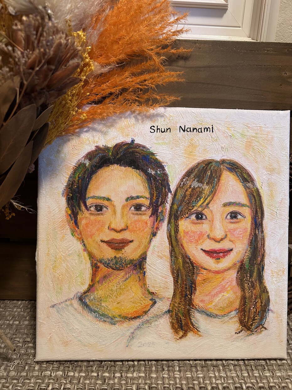 結婚祝いや記念日の似顔絵を描きます 手書きだからこその暖かみある似顔絵を提供します イメージ1