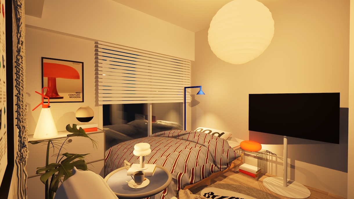 高品質3Dパースで理想の空間を提案します 家具・照明・アートまで空間をトータル提案 イメージ1