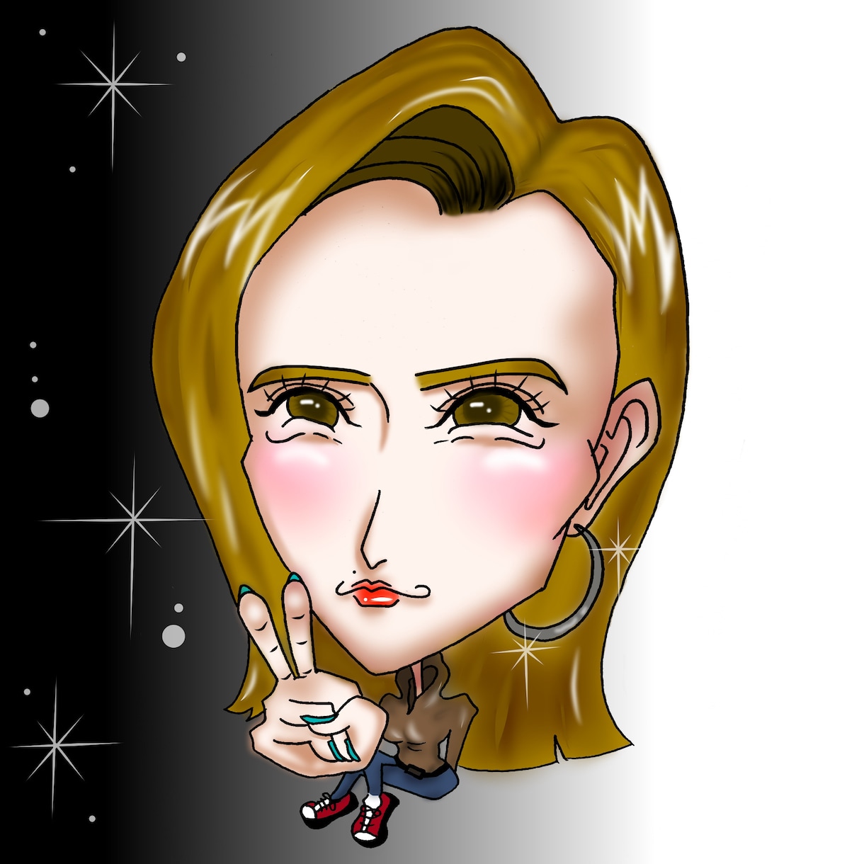 鬼滅とコラボも★⭐︎ポップな似顔絵アイコン描きます アイコンや名刺のワンポイントに⭐︎無茶振りなどなんでも⭐︎ イメージ10