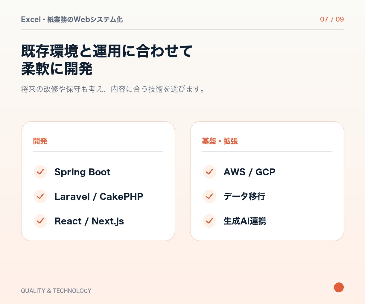 Excel・紙業務をWebシステム化します 現場の作業を整理し、小さく使える形から始めます イメージ7