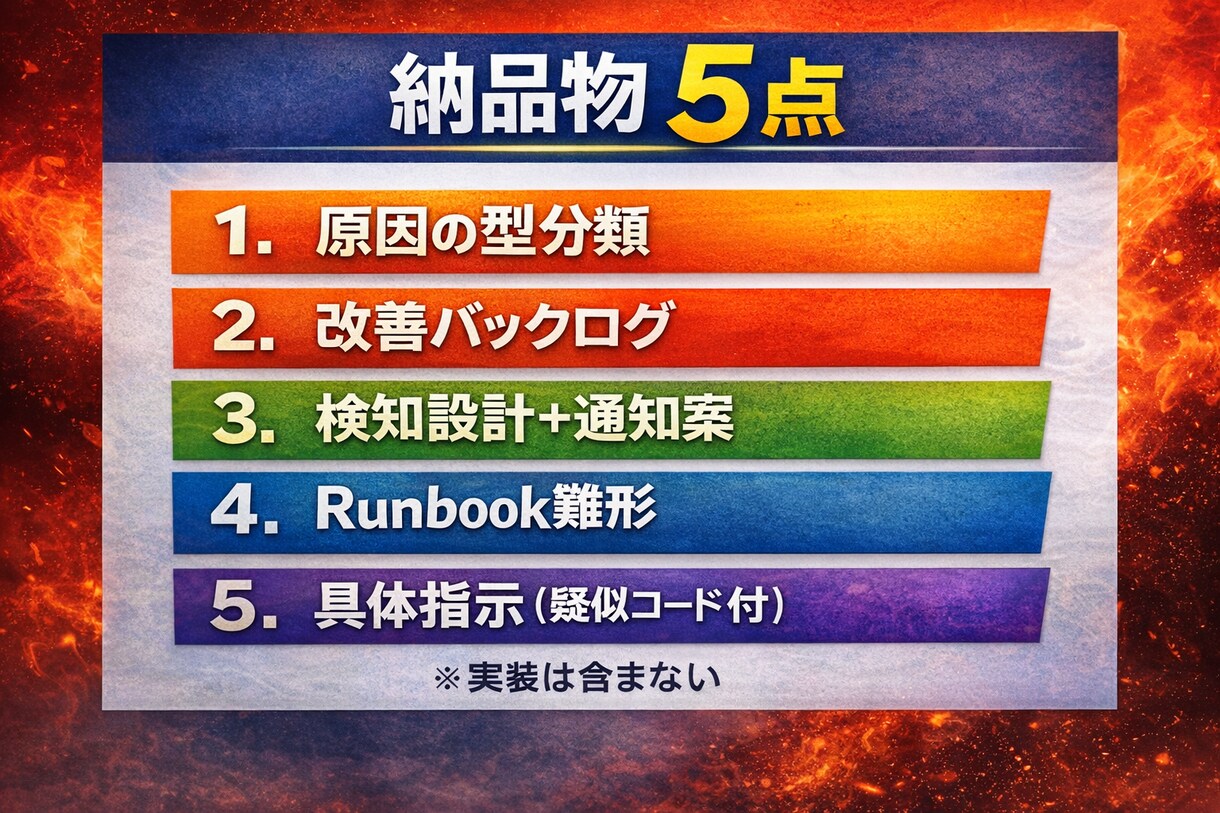 Laravelバッチ再発防止診断します 朝に燃える定期処理を終わらせる イメージ2