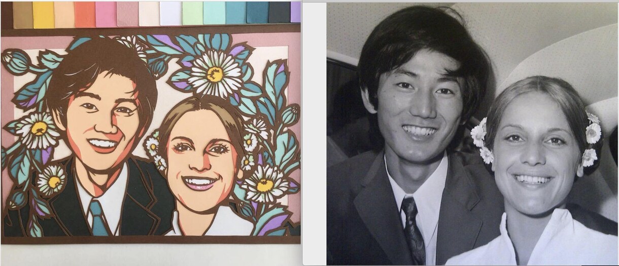 あなたの思い出写真を”カラフル切り絵”で再現します 南米在住切り絵アーティストによる世界で一つの繊細な紙の芸術！ イメージ4