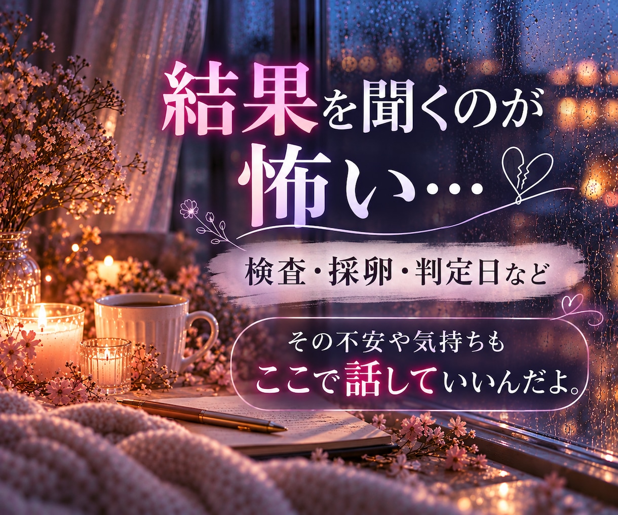 妊活の辛さ、同じ経験をした私だからこそ寄り添えます 妊活の不安も焦りも、ありのまま話せる場所 イメージ8
