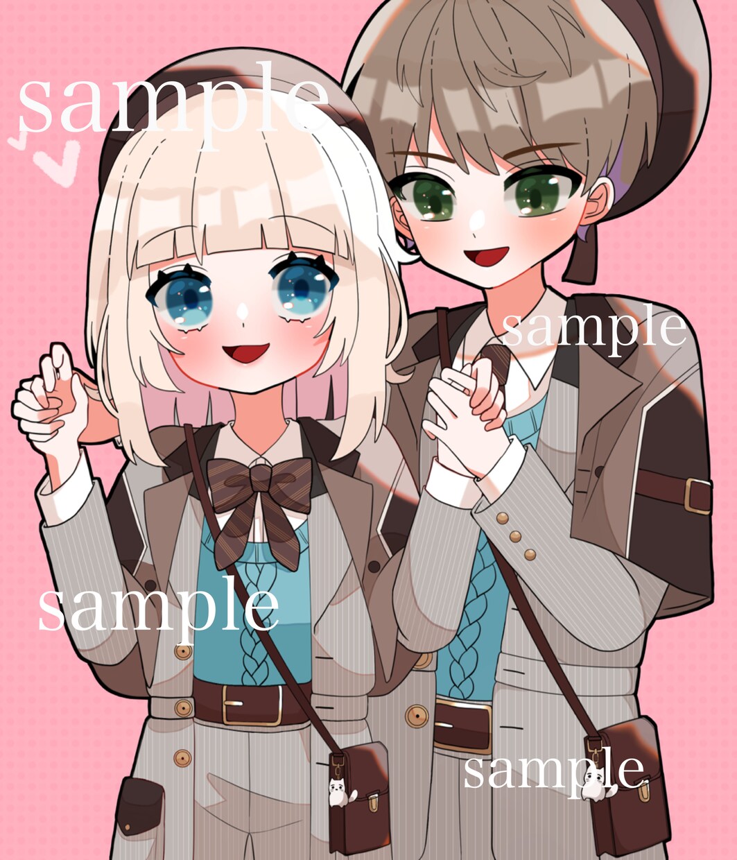 かわいい女の子のイラスト描きます SNS用のアイコンやペア画もOK！ イメージ2