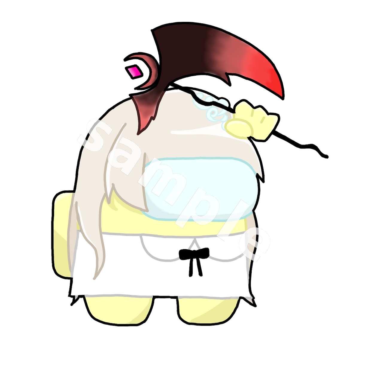 Among Us風のかわいいイラスト描きます アモングアス配信などにもお使い頂けます イメージ5