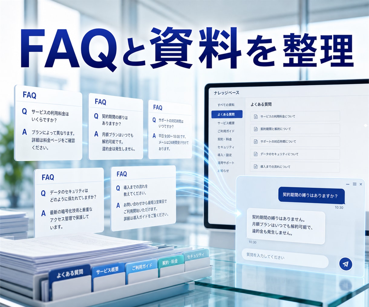 Web用AIチャットボットを導入します FAQ整理から設置・動作確認まで対応 イメージ3