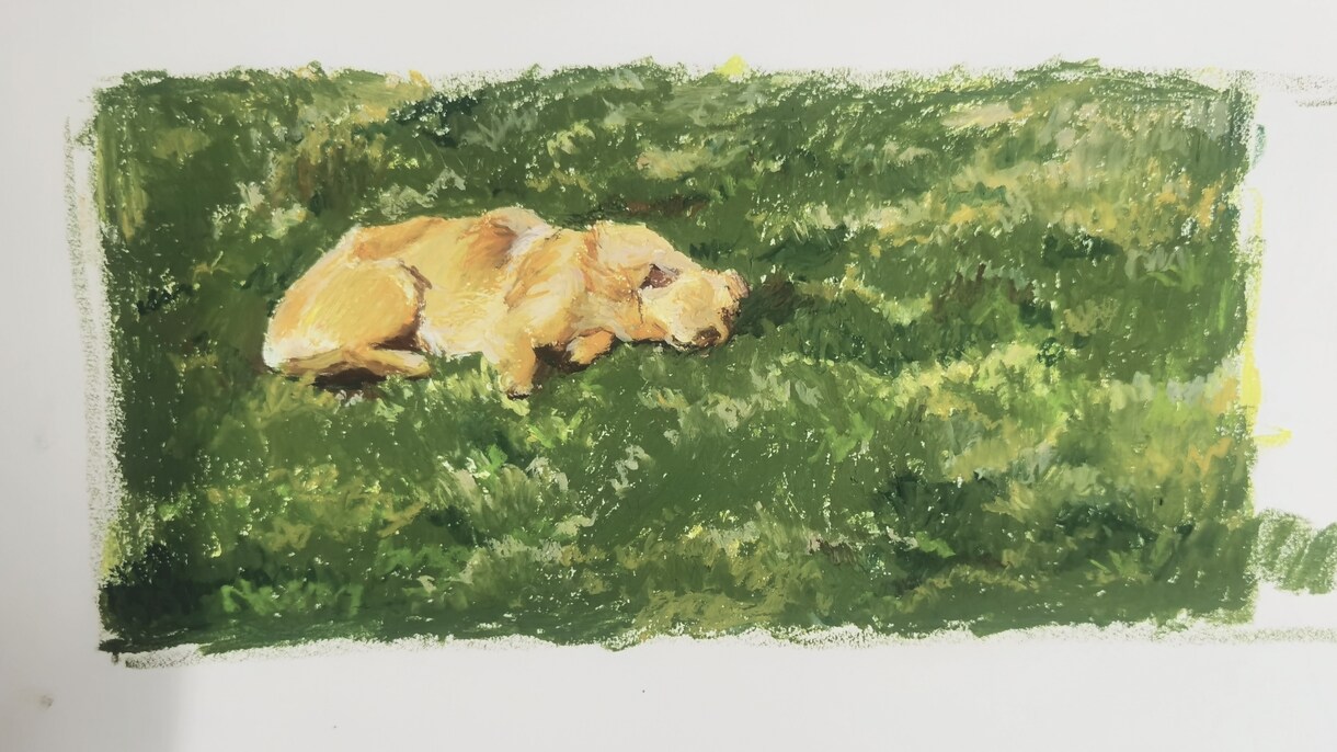 ペットの絵を描きます オイルパステルを使ってかわいいペットを描く イメージ2