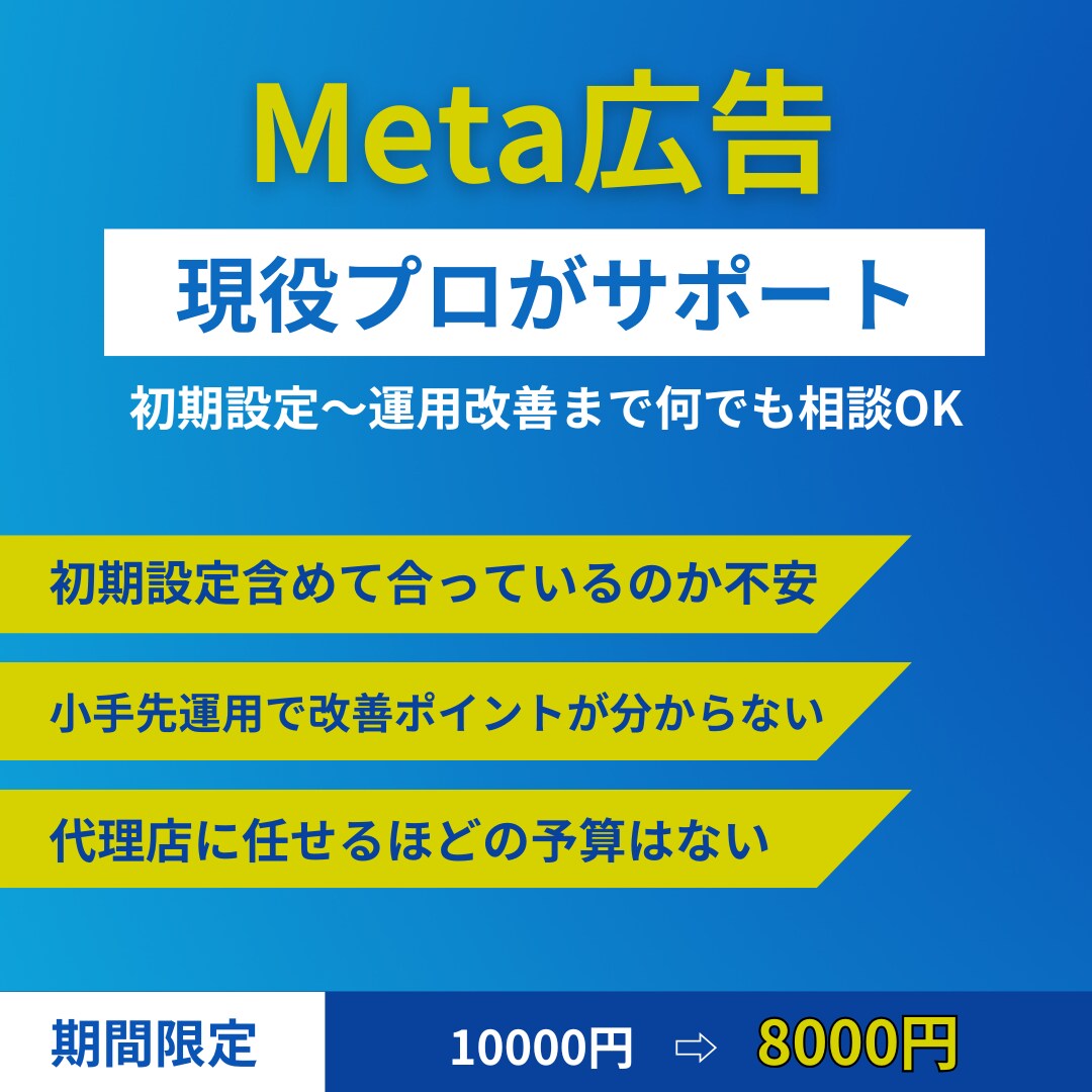 Meta広告の運用改善＆初期設定支援します 現役プロが徹底運用サポート！インスタ広告Facebook広告 イメージ1