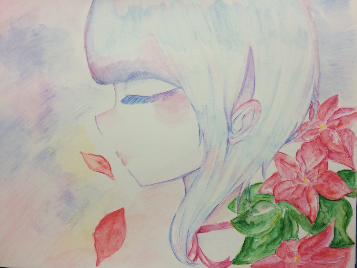 あなただけのためにオリジナルで絵を描きます。水彩色鉛筆で色を塗るので淡い色合いになります。 イメージ2