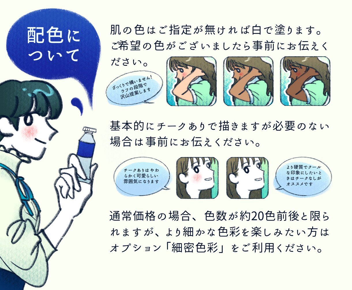 紙媒体・WEB媒体用の人物カットイラスト描きます 手描き感やあたたかみのある絵を描きます イメージ6