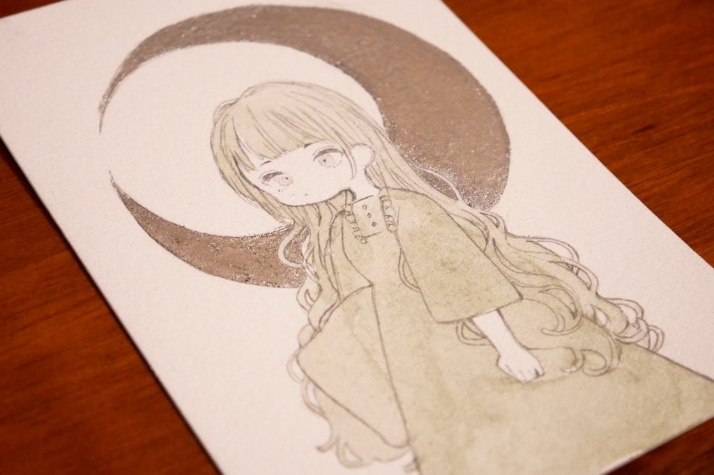 かわいい女の子のアナログイラストをお描きます 一枚だけの原画をご依頼者様の好きな素材と合わせてお描きします イメージ2