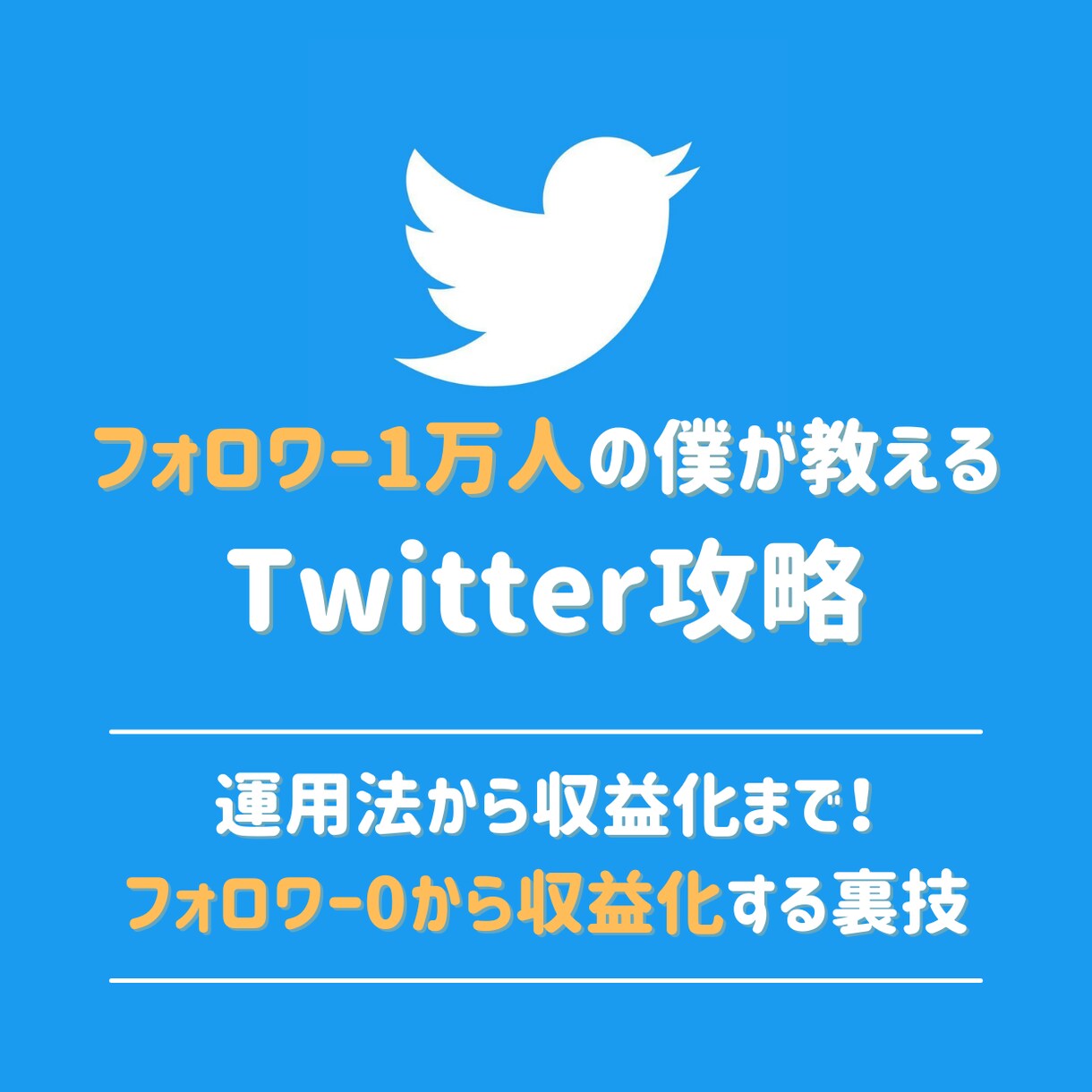 フォロワー1万人の僕が『ツイッター運用法』教えます 基礎知識〜フォロワー0でも『今すぐできる』収益化の裏技まで イメージ1
