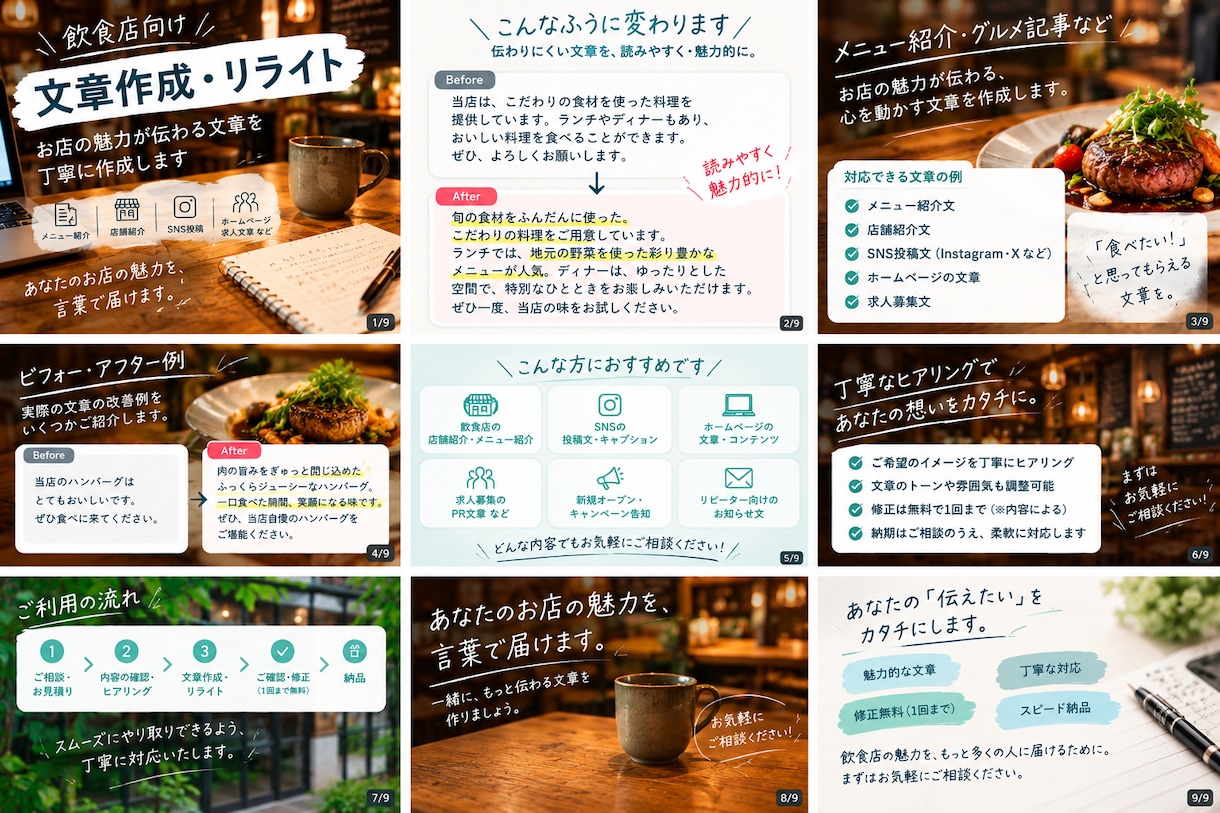 飲食店のGoogle口コミ返信を10件作成します お店に合わせた自然な返信文を作成します イメージ1