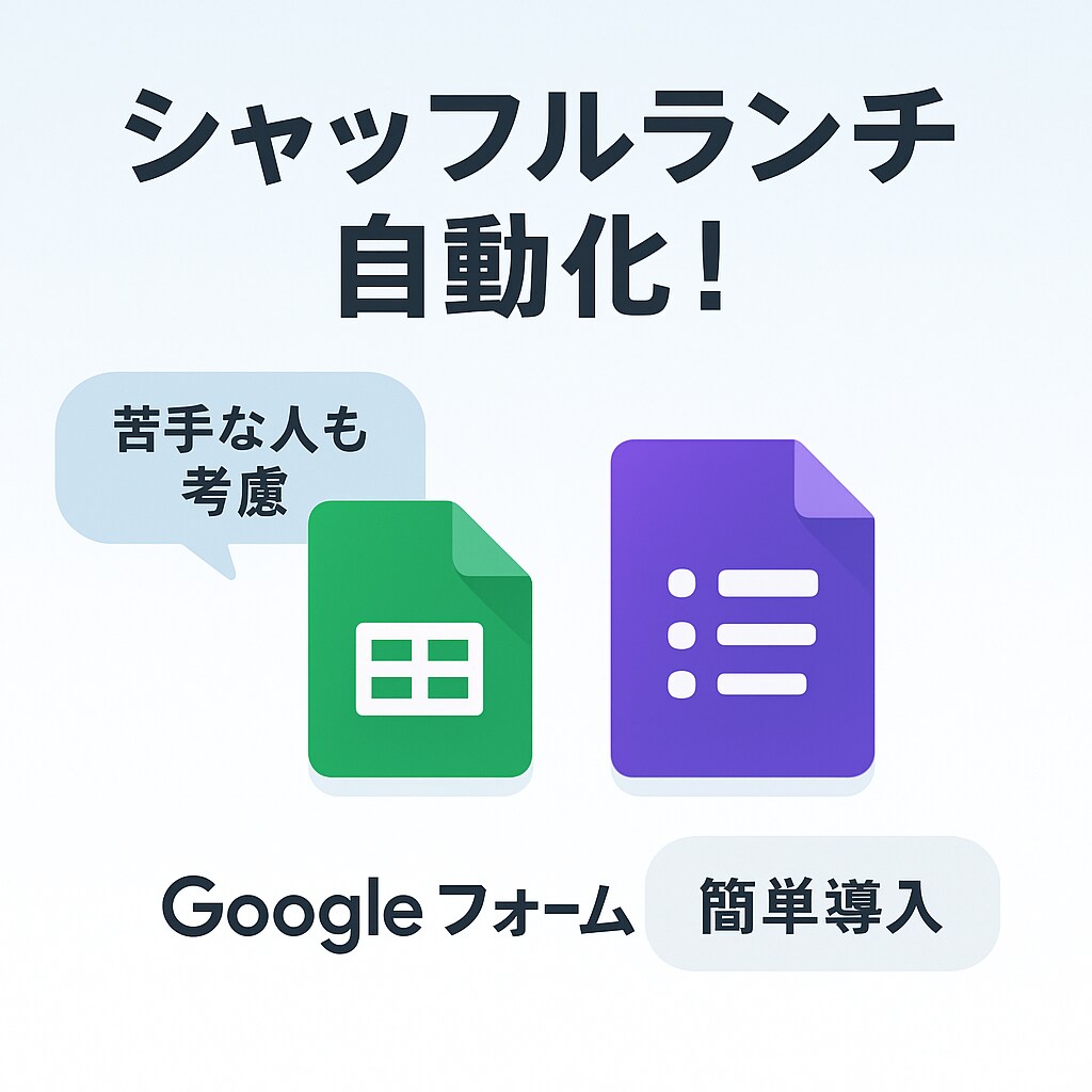 面倒なランチグループ自動化！苦手な人も考慮します シャッフルランチ自動化！苦手配慮＆Excel不要 イメージ1