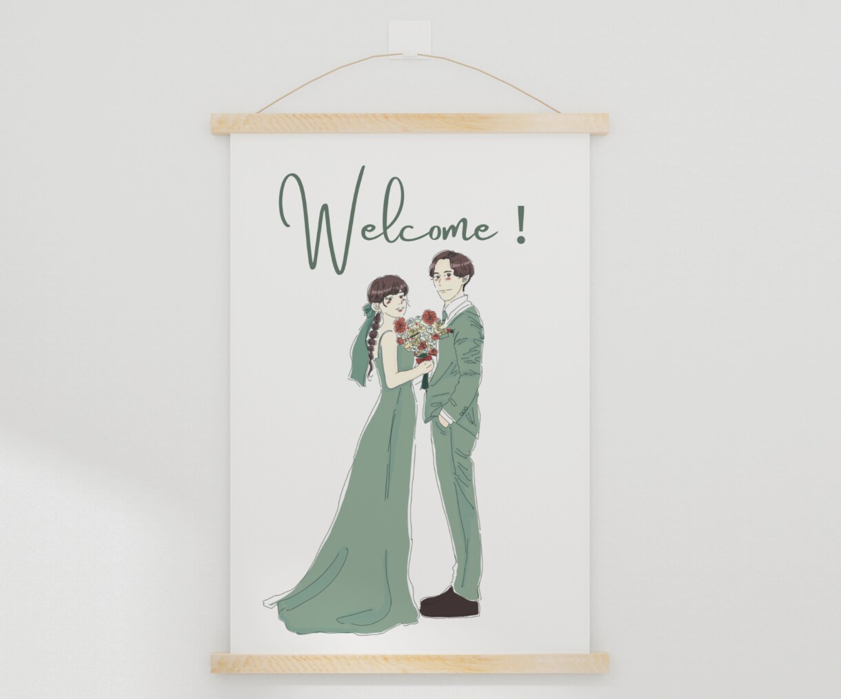 結婚式に！大人可愛いウェルカムボードを描きます 繊細タッチで描くそっくりでオシャレなウェルカムボード♡ イメージ5