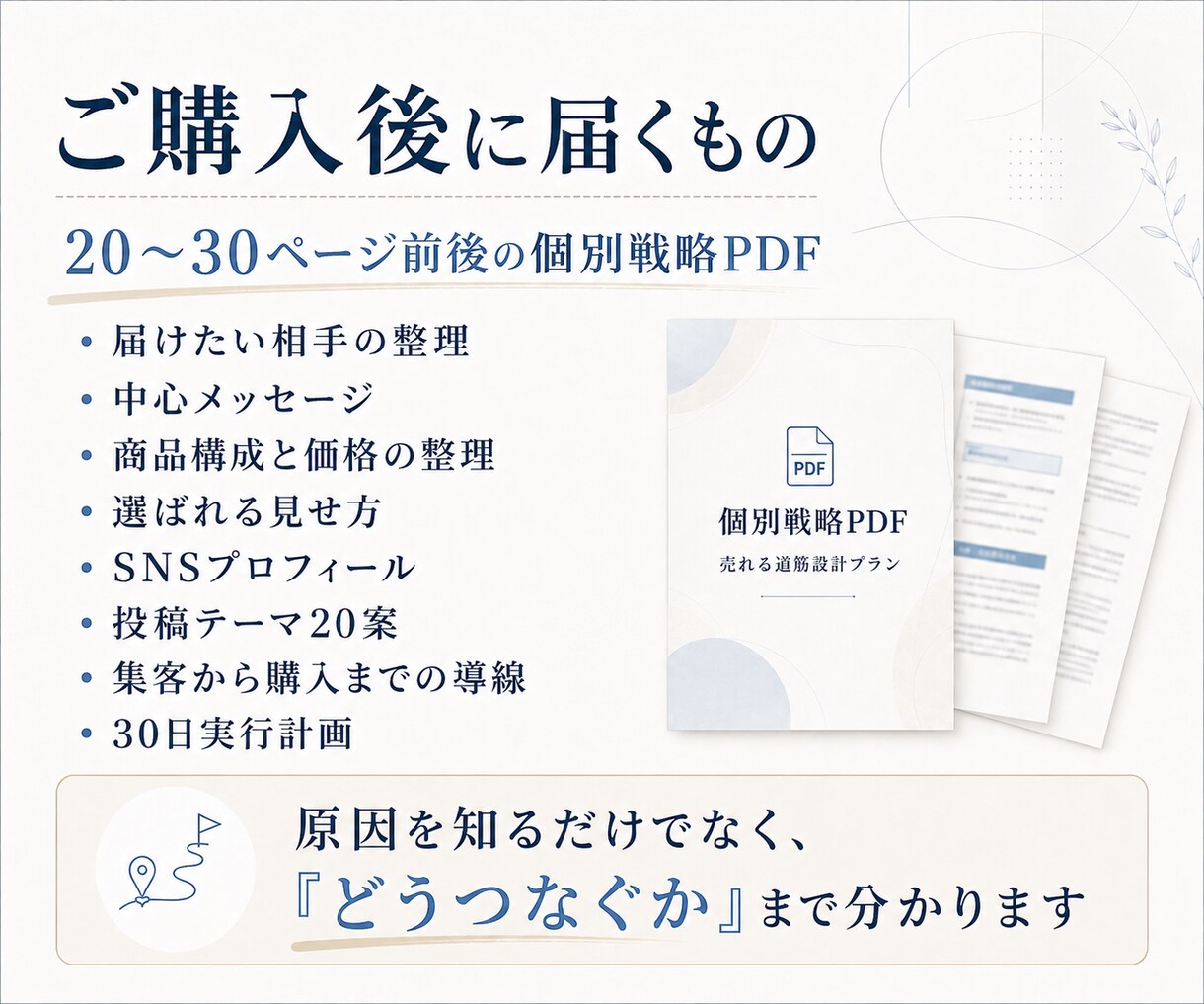 あなたの商品が自然に選ばれる売れる道筋を設計します 発信・商品・導線を一本につなぐ個別戦略PDF イメージ3
