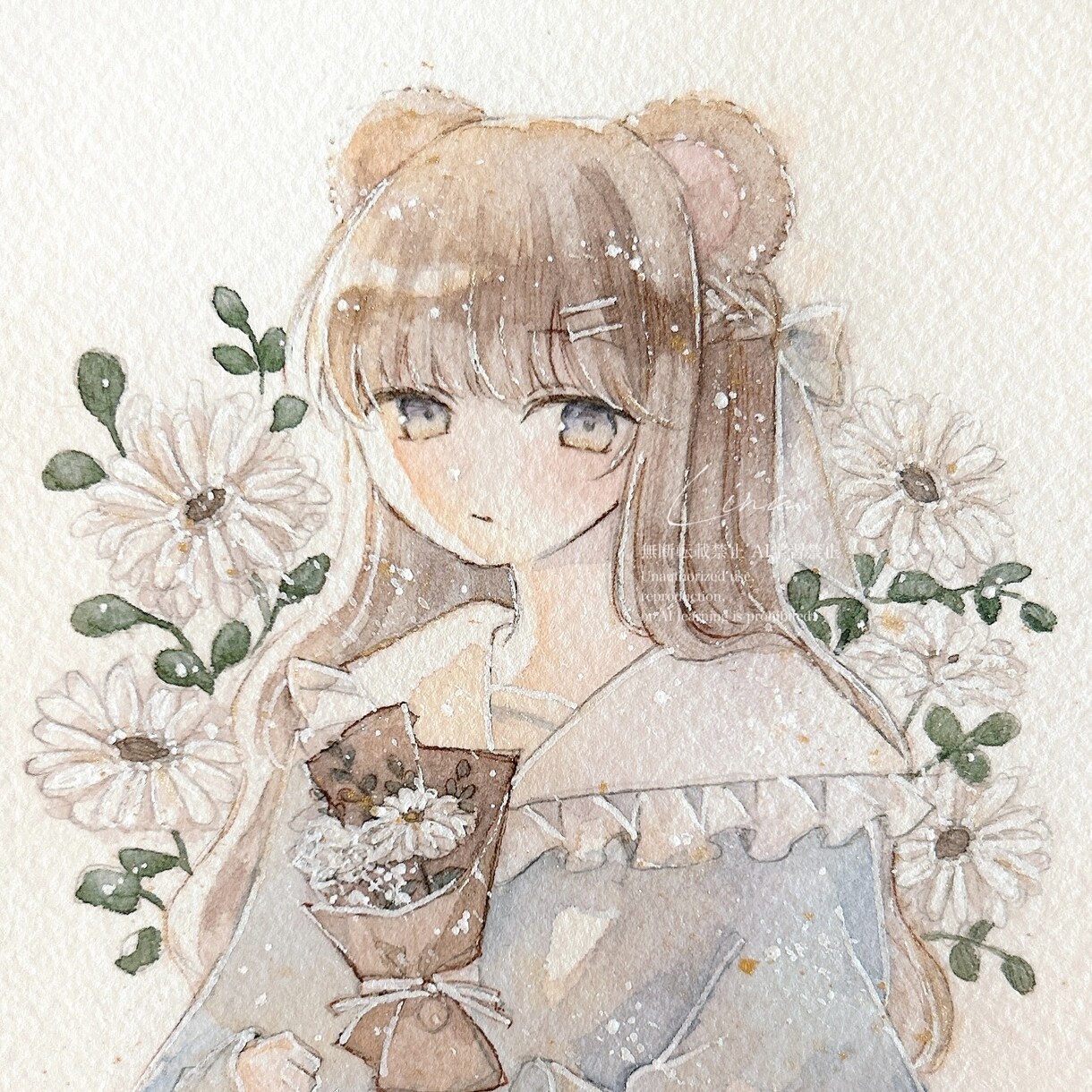 MV/歌ってみた/グッズに使用できる一枚絵描きます 水彩やデジタルを使用して、ご希望のテイストで描きます。 イメージ8