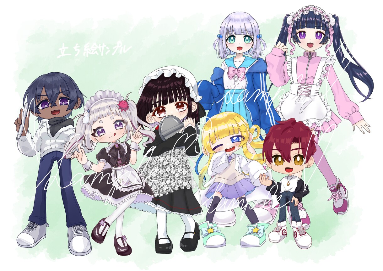 イラスト制作します 配信や動画、TRPG等の立ち絵を制作します イメージ3