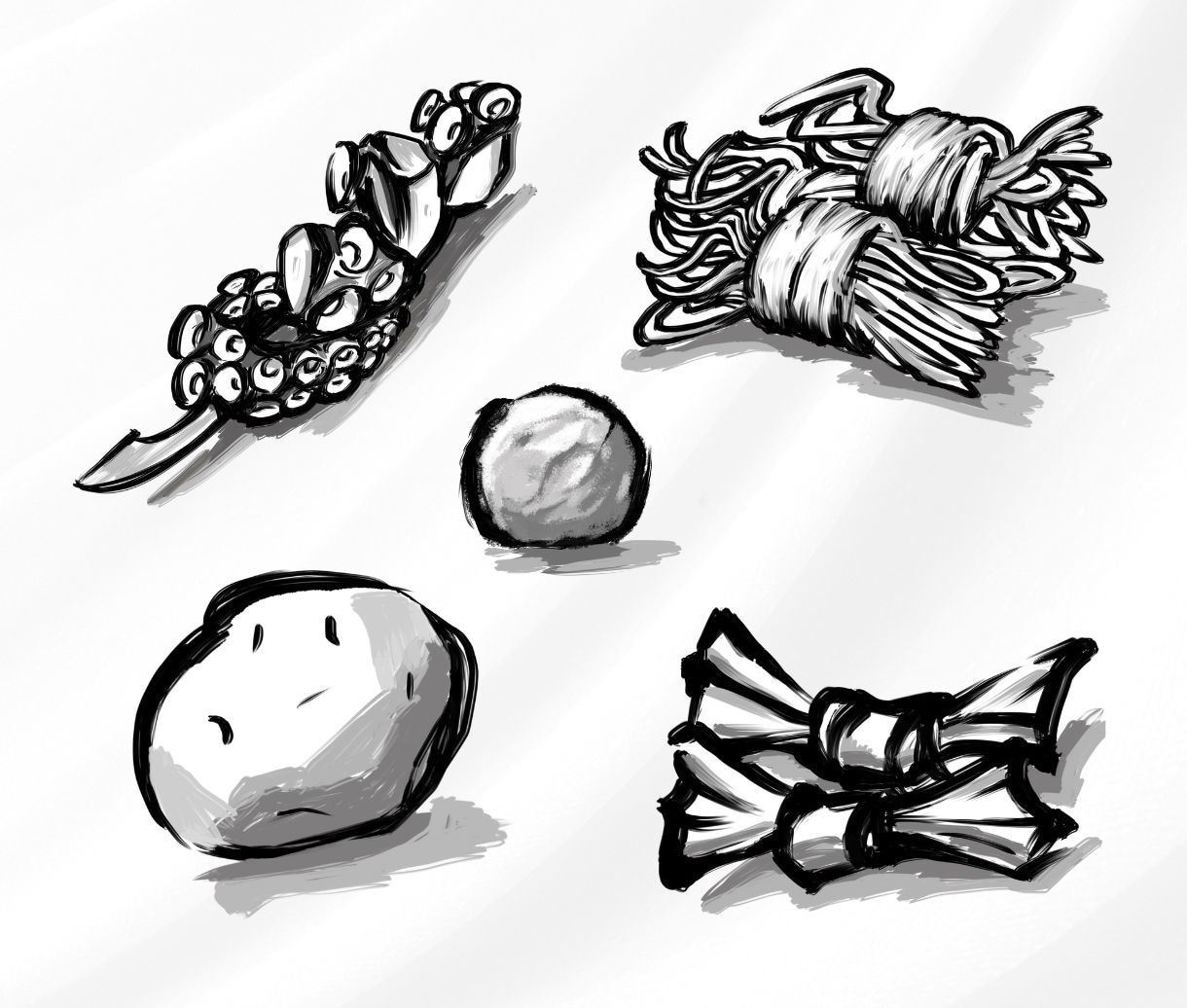 筆絵・墨絵でイラストを描きます！水彩風も描けます 筆絵をリーズナブルに！食べ物・もの・動物など和風な作品に！ イメージ9