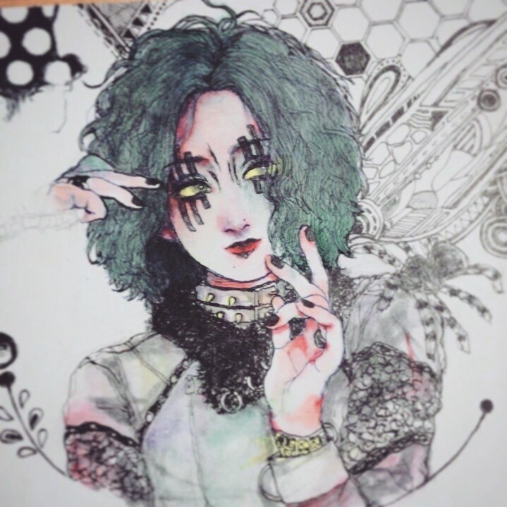 CDジャケットイラスト【バンド/同人】制作します 今どきのメンヘラホイホイ風のアナログイラストが得意です イメージ5