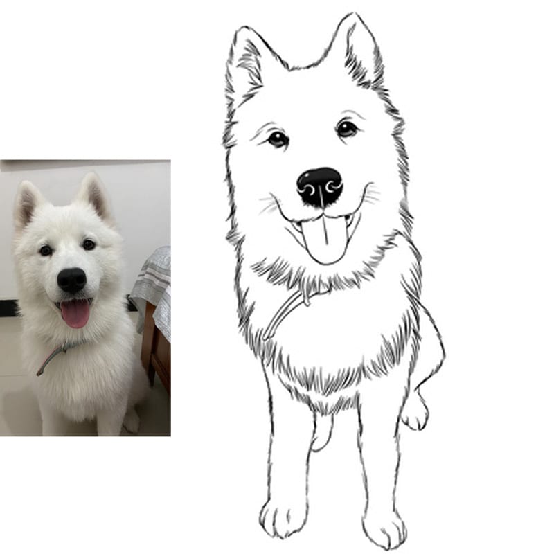 一色の線画似顔絵描ます お写真を元に似顔絵イラストをお描きします！ イメージ5