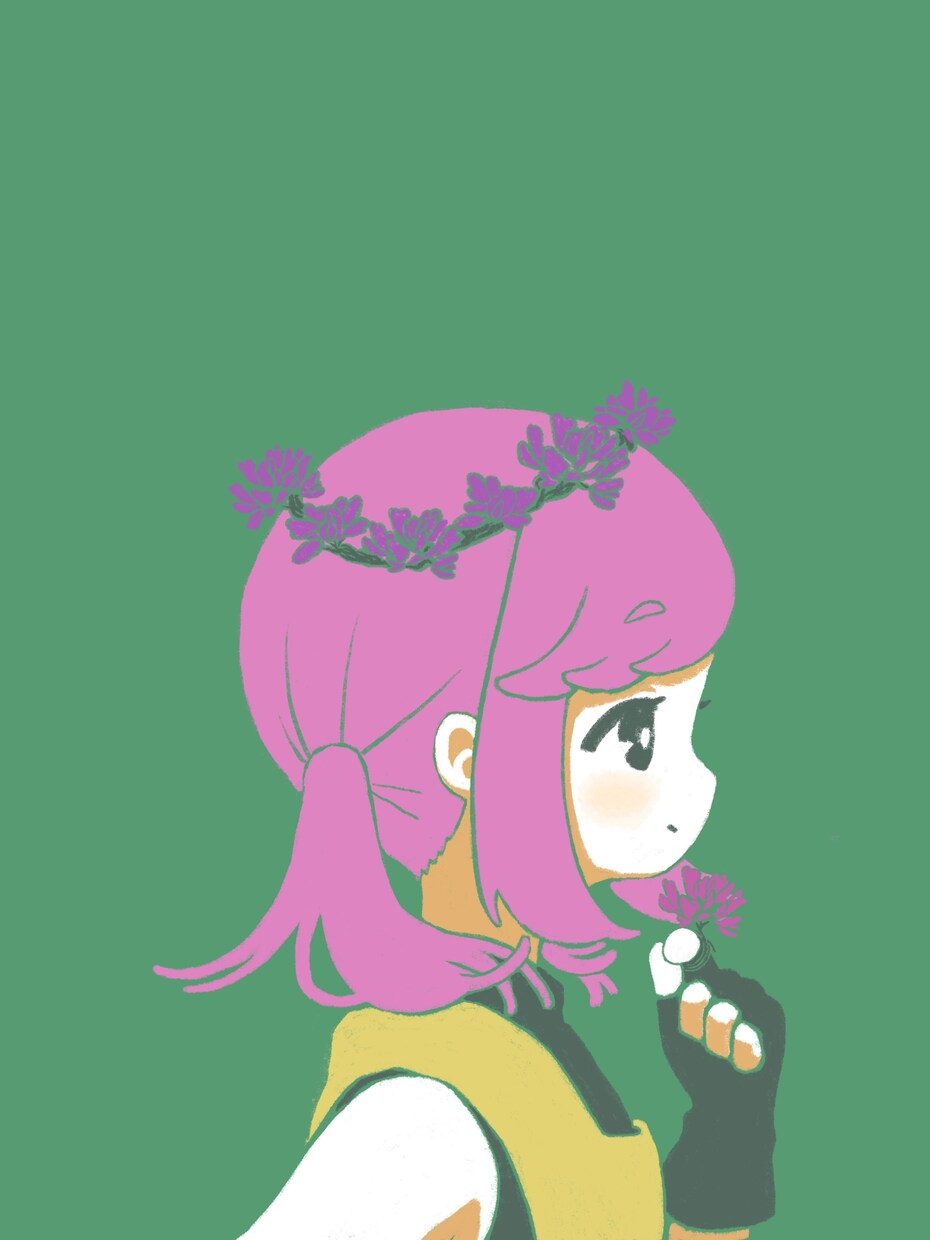 花×女の子のイラストを描きます お好きな花で、世界に一つだけのイラストを イメージ3