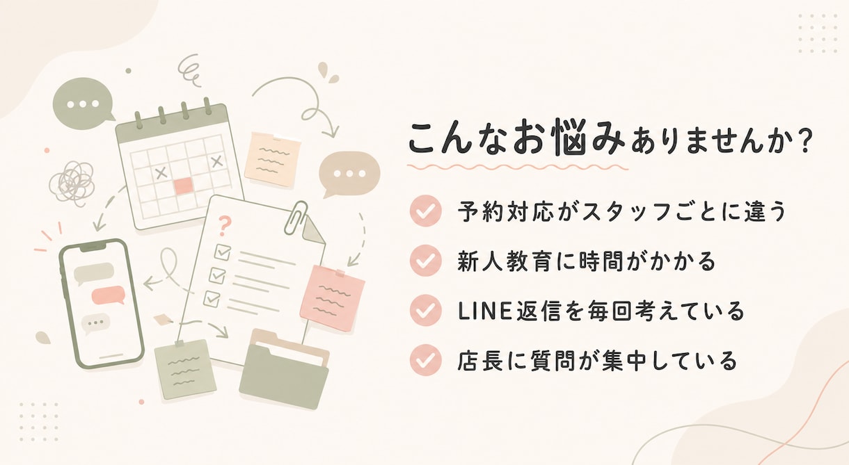 美容サロンの業務マニュアルを作成します 予約対応・FAQ・LINE返信文までまとめて整備 イメージ2