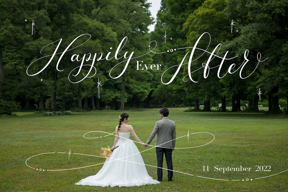 カリグラフィー＊お好きなお写真に文字入れいたします 結婚式のウェルカムボードにも！文字入れデータでのお渡し^^ イメージ4