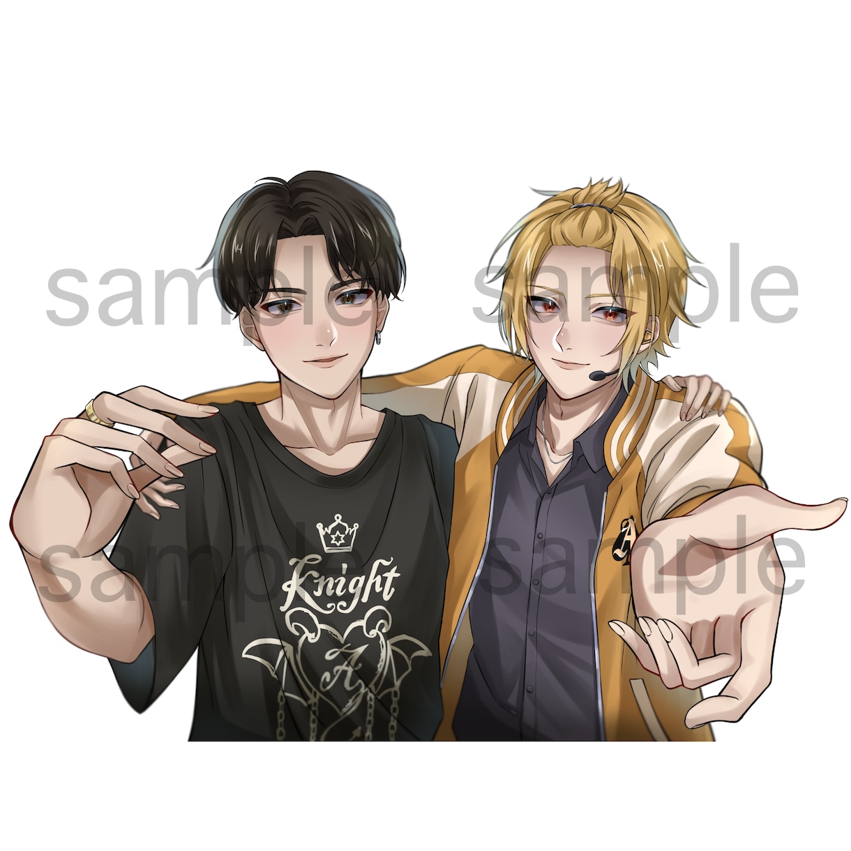 アイコン/イラスト等制作致します 色気のあるかっこいい男女をお描きします❀·° イメージ8