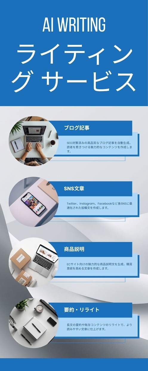 最短即日！AI活用で高品質な文章を提供します 「最短即日！AI活用で高品質な文章を提供」 イメージ2
