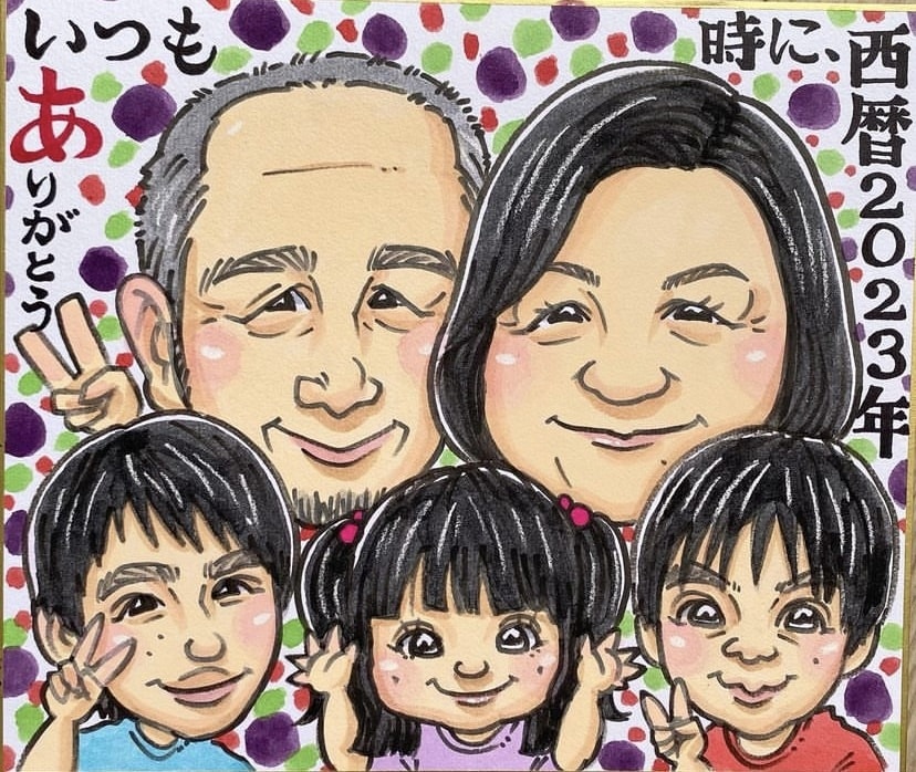 最短翌日発送！キラキラ背景可愛い似顔絵お描きします ★額付き無料&スピーディーな発送★ イメージ2