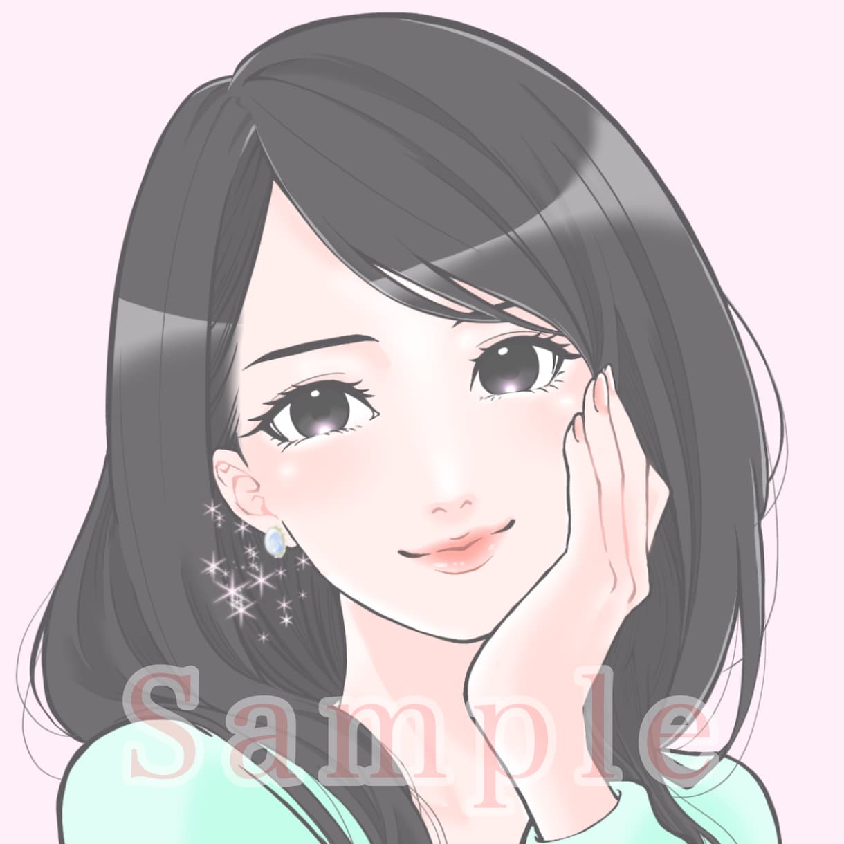 女性向け♢おしゃれ可愛いアイコン描きます 副業・ビジネスでお困りの方に/X等のSNS/名刺 イメージ8