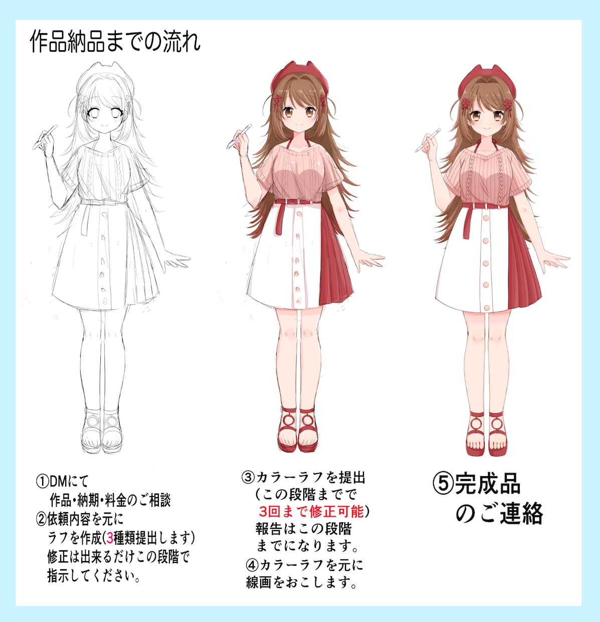 納期要相談！可愛いキャラクター立ち絵を作成します 商用利用料込み！IRIAM・配信用立ち絵を作成します イメージ2