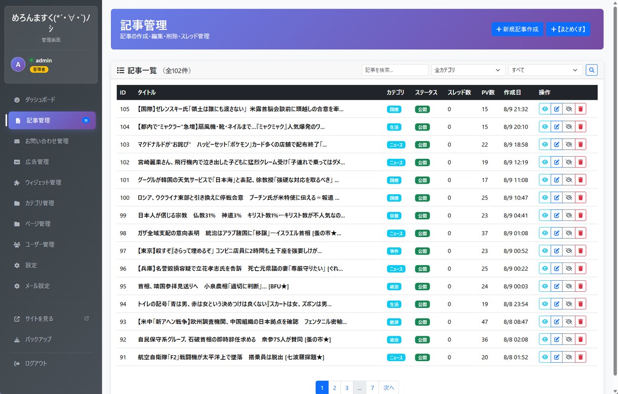買い切り！副業向けまとめサイトを提供します WordPressより軽く管理も簡単・まとめくす対応！ イメージ5