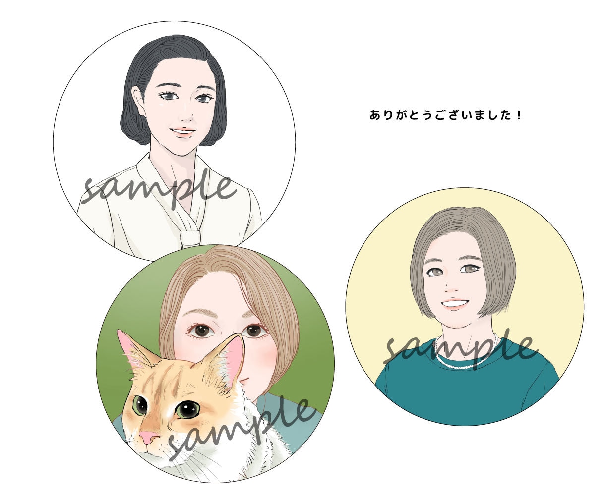 SNS・副業用に◎上品な大人女性アイコン描きます 写真NGでも信頼感UP／キレイめ・知的なリアル寄りイラスト イメージ9