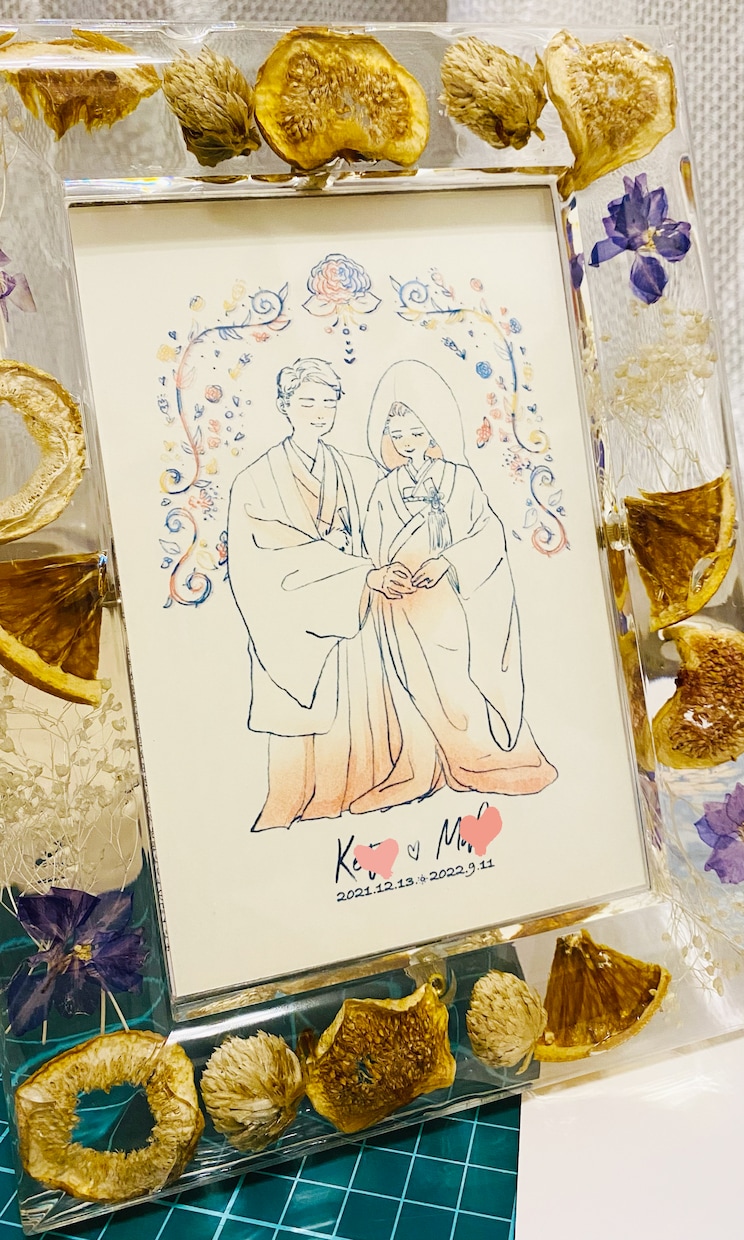 ご結婚祝いに♡かわいいイラスト作成します かわいくておしゃれなイラストを飾りませんか? イメージ2