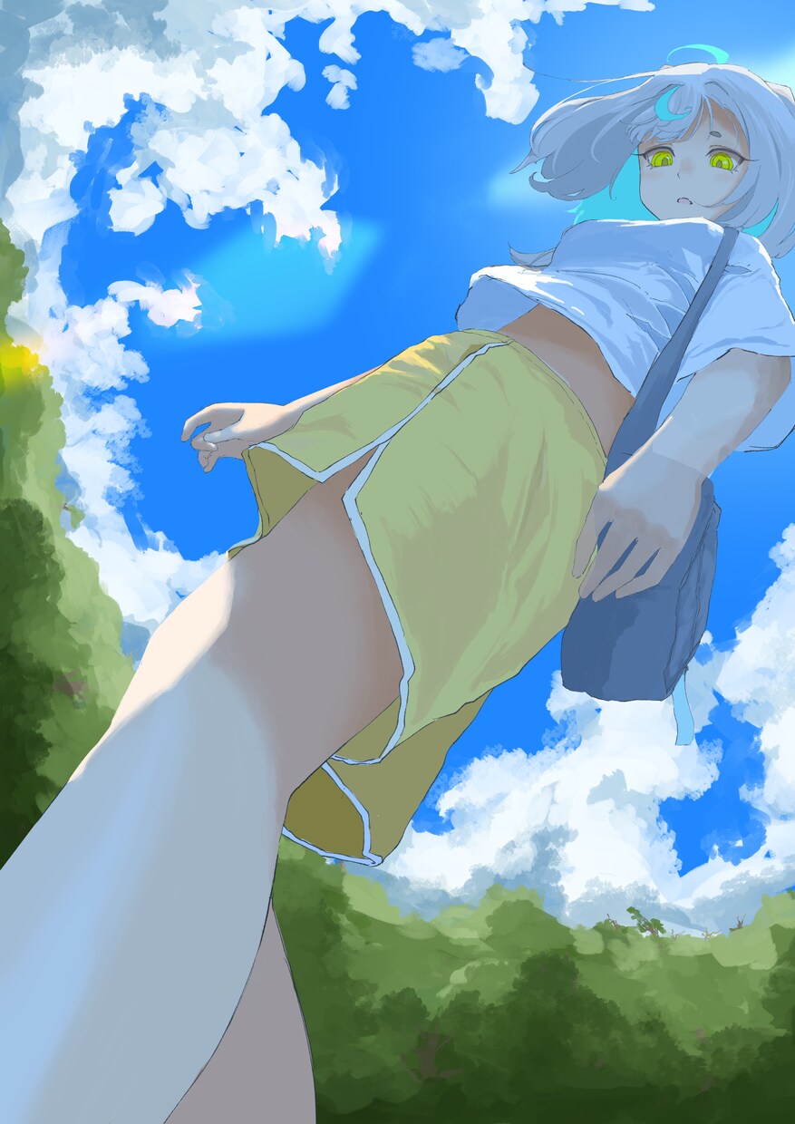 夏と青の空気感アイコン描きます 夏の空気と透明感のあるイラストを描いています イメージ2
