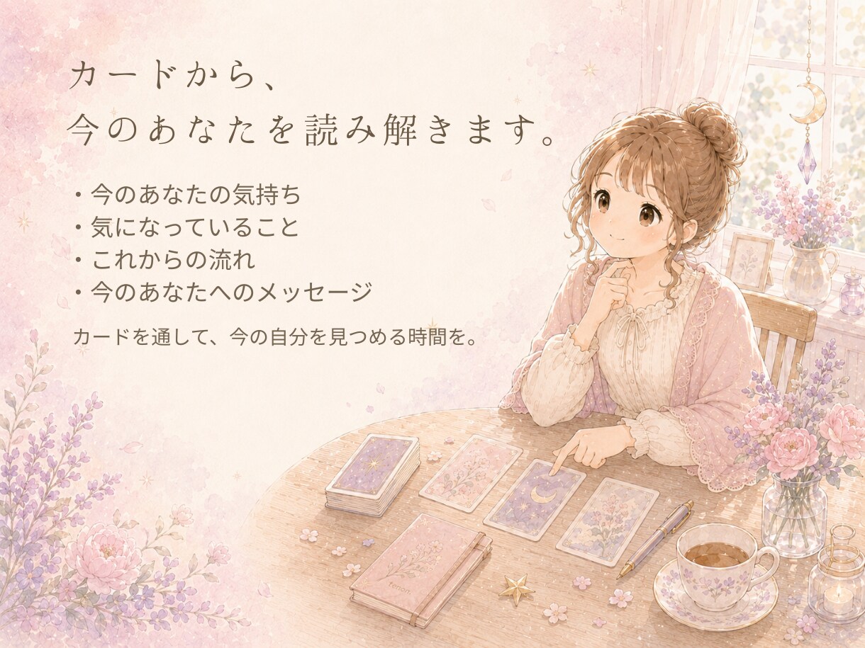 カードであなたの今を読み解きます 今のお悩みを1つ、気軽にご相談ください イメージ2