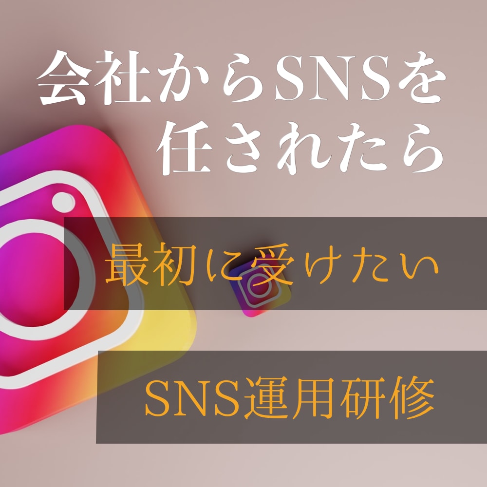 SNSマネージャがSNS運用の基礎を丁寧に教えます 店舗のSNS担当になったばかりの方へのサービスです イメージ1