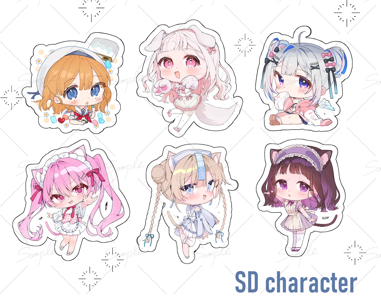 最短3日！可愛いSDキャラ描きます 商用利用も可能！1体5,000円～ イメージ2