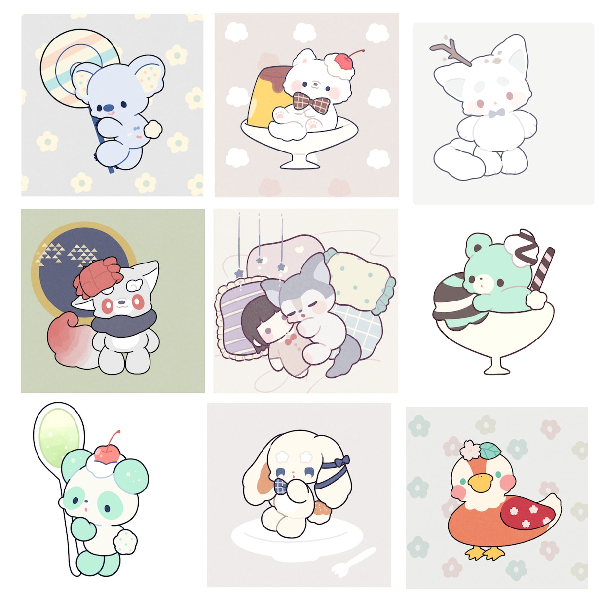 かわいい動物のアイコンイラスト描きます 食べものや飲みものモチーフなど、お好きなご要望を！ イメージ6