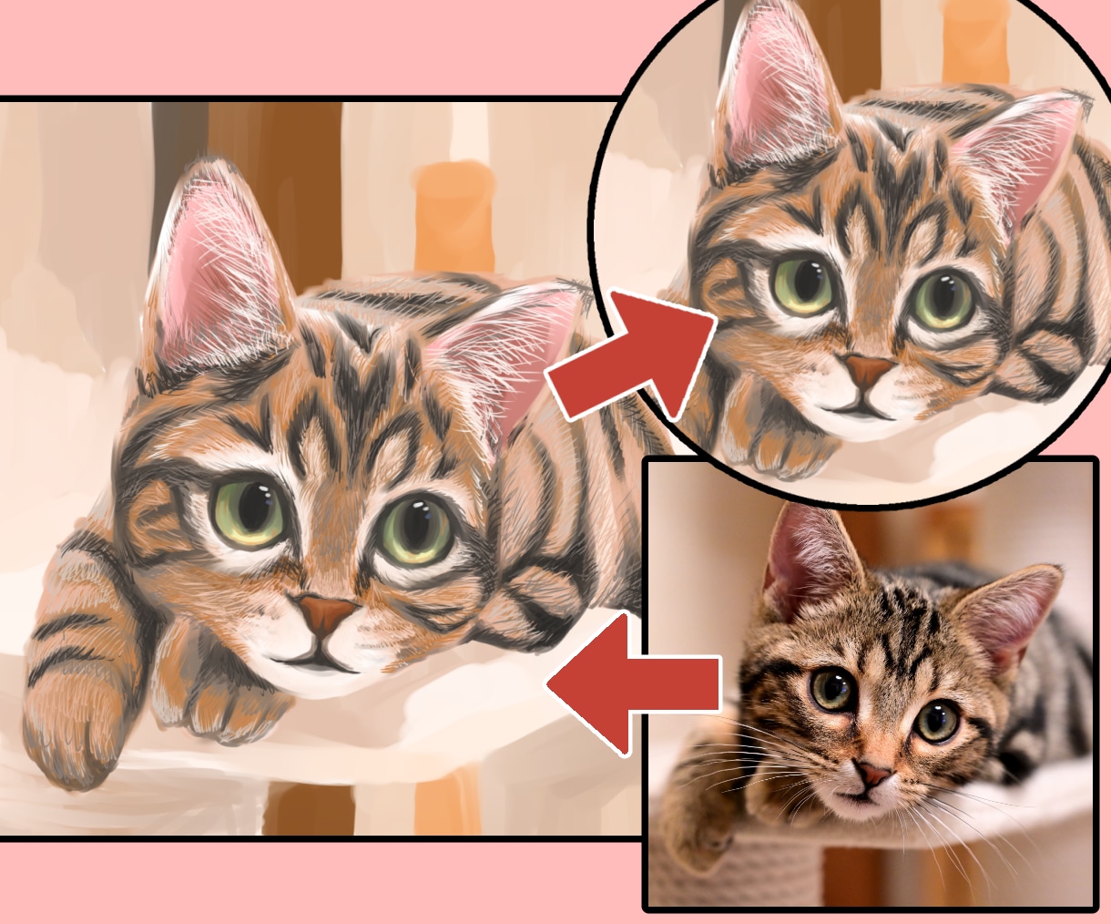選べる塗り！ペットの似顔絵可愛く描きます アナログ水彩塗りとデジタル厚塗りから選べます イメージ2