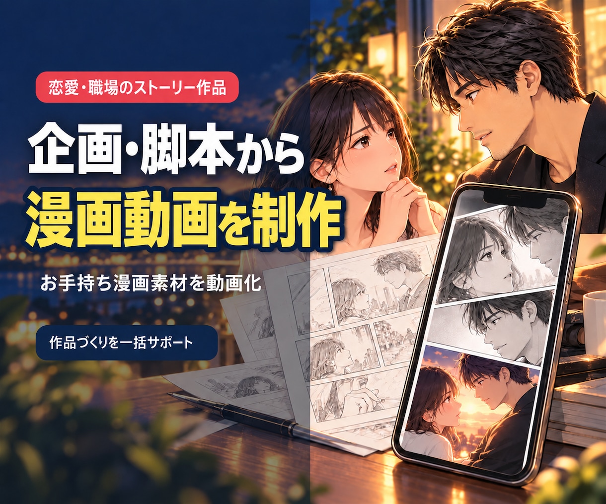 企画から漫画動画を制作します 企画・脚本から持ち込み編集まで対応 イメージ1