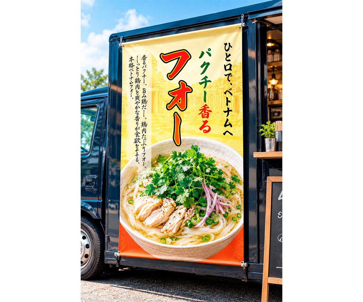 のぼり・タペストリー・看板デザイン制作します 丸投げもOK！3案提案！遠くからでも目立つ販促デザイン イメージ3