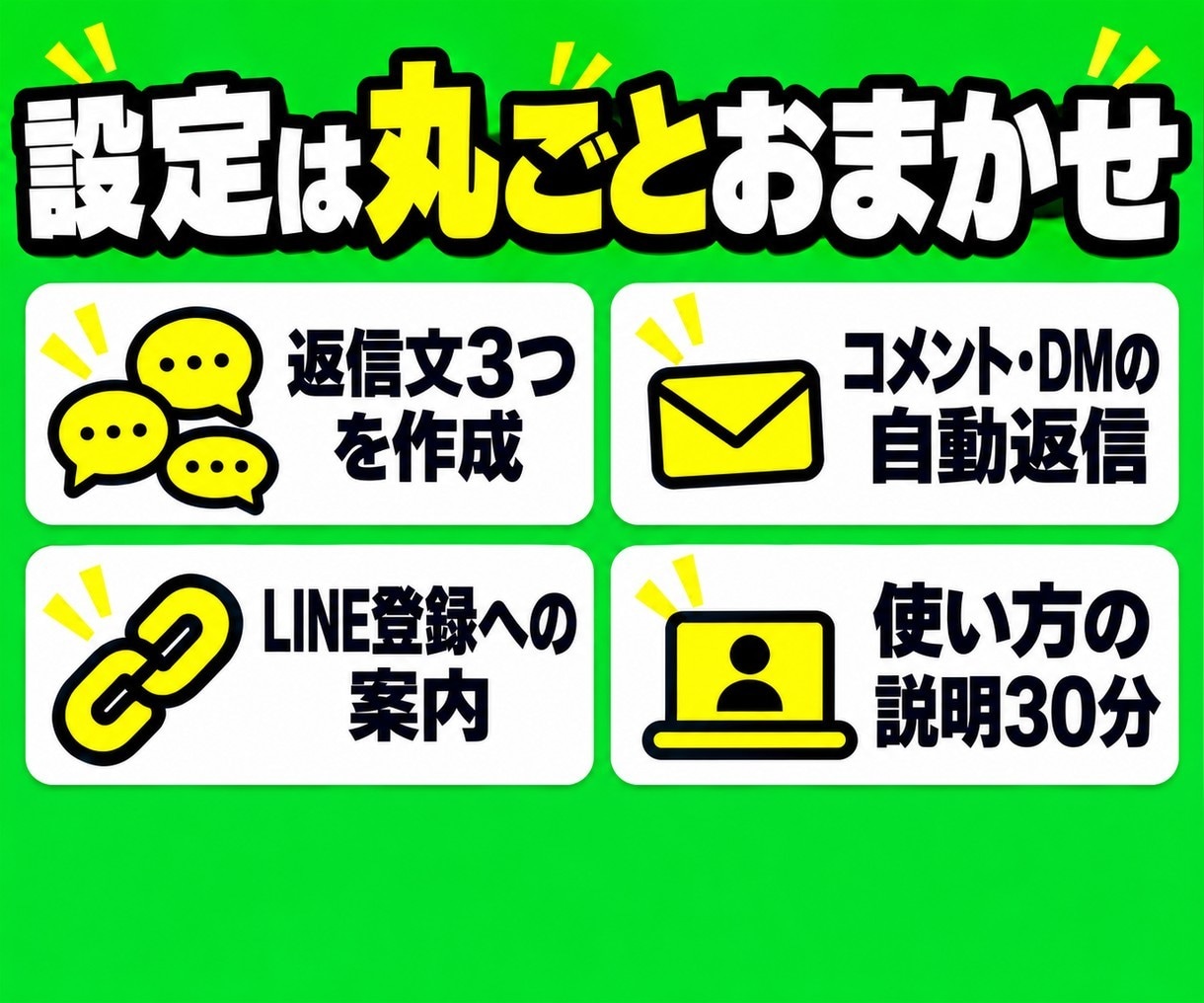 インスタのDM自動返信でLINE登録につなげます 有料ツールの月額0円。コメントからLINE登録まで自動で イメージ5