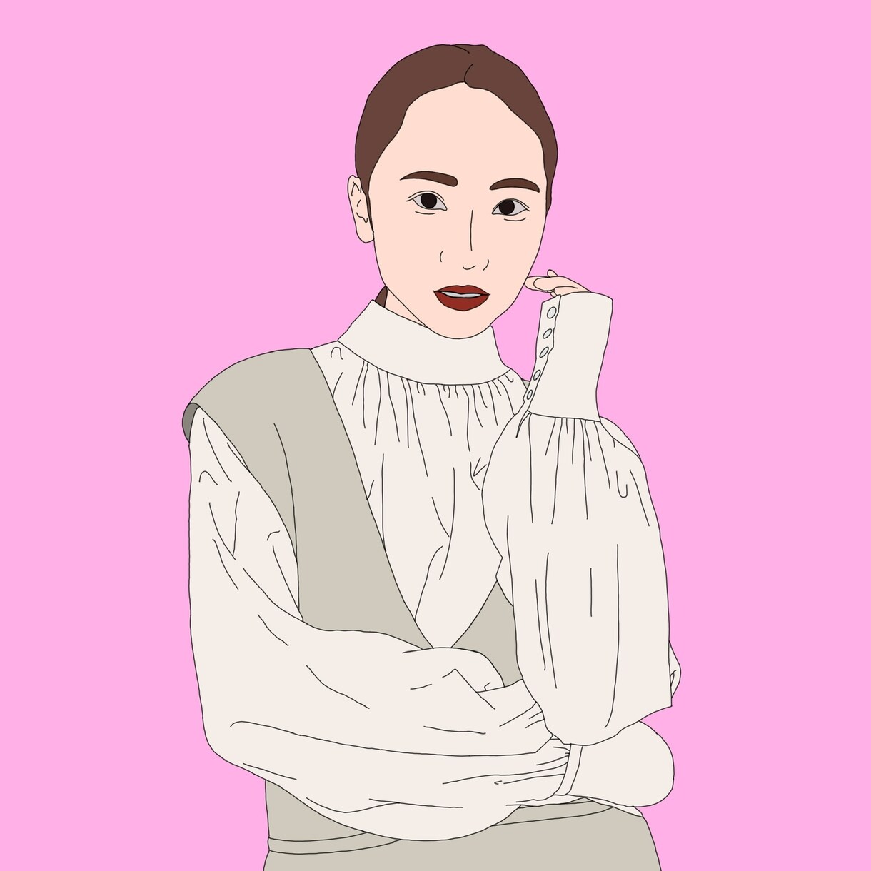 ベタ塗りSNS似顔絵アイコン作成します インスタ映え間違いなし！オシャレさんにオススメです！！！ イメージ4
