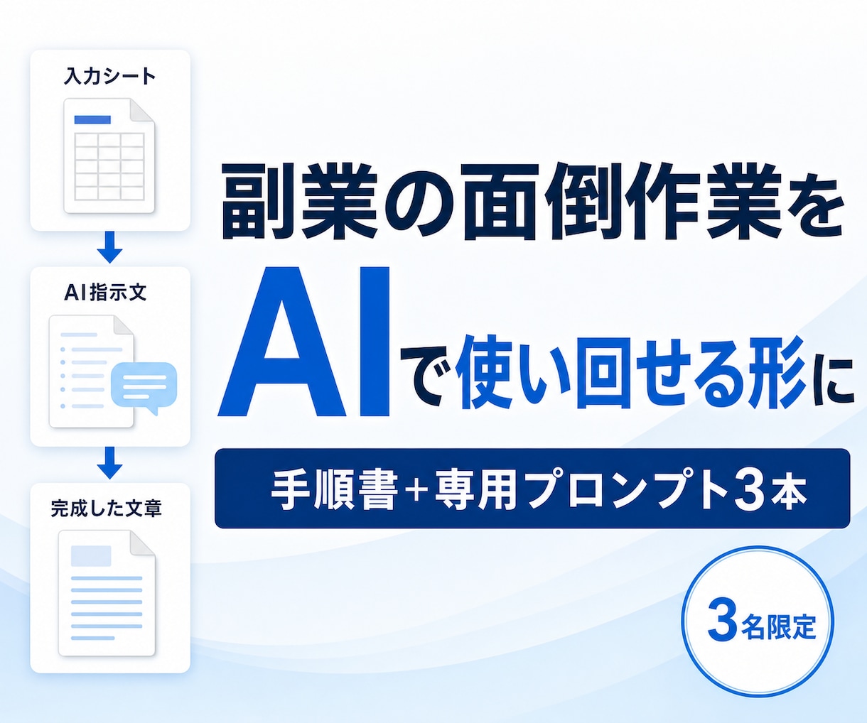 あなたの副業作業をAIで時短できる形に整えます 毎回のやり直しを減らす手順書と専用プロンプトを納品 イメージ1