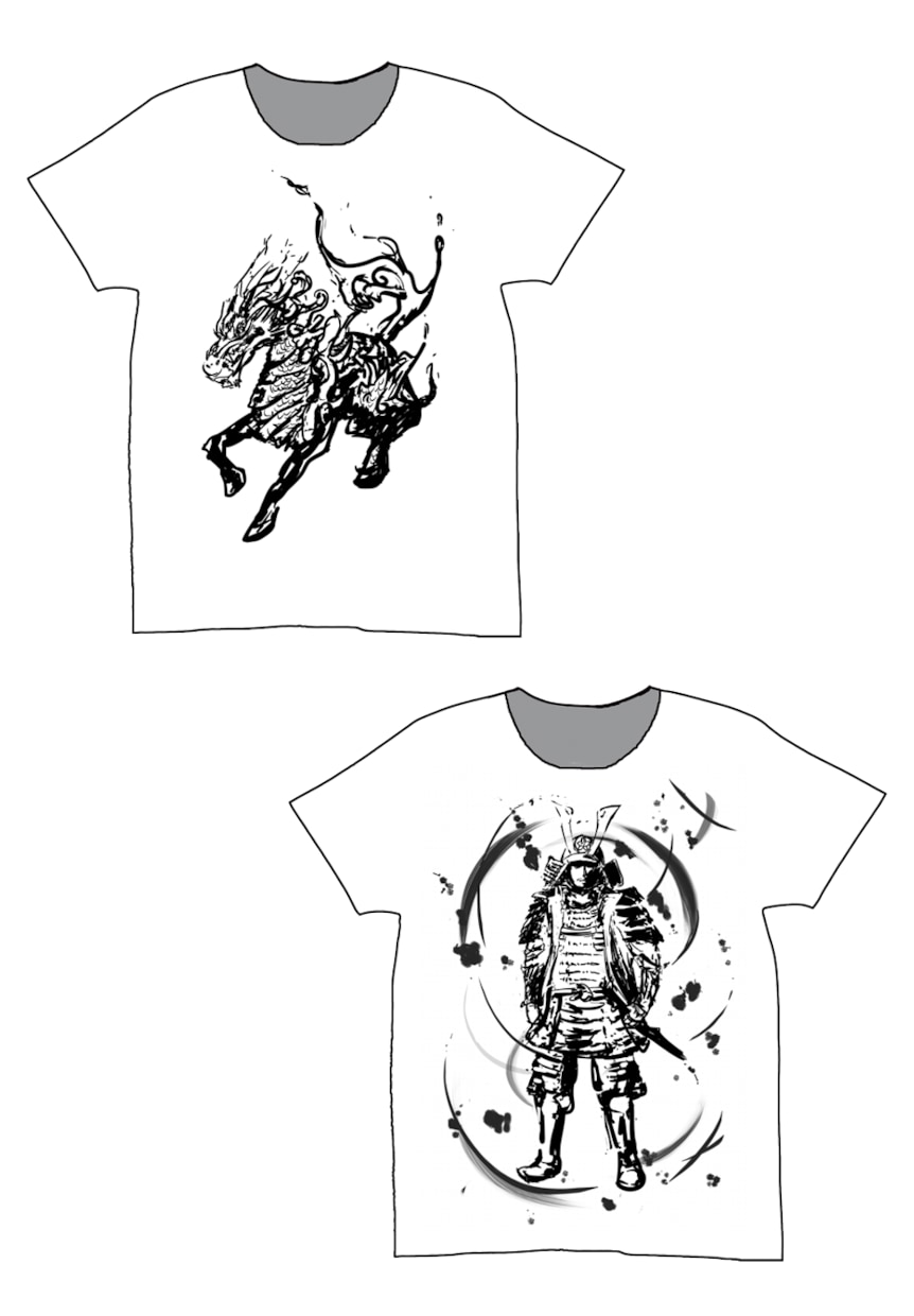 墨絵のイラスト、人物のイラスト制作いたします Tシャツのデザインにしてもよし、ゲームのキャラクターなどに イメージ4