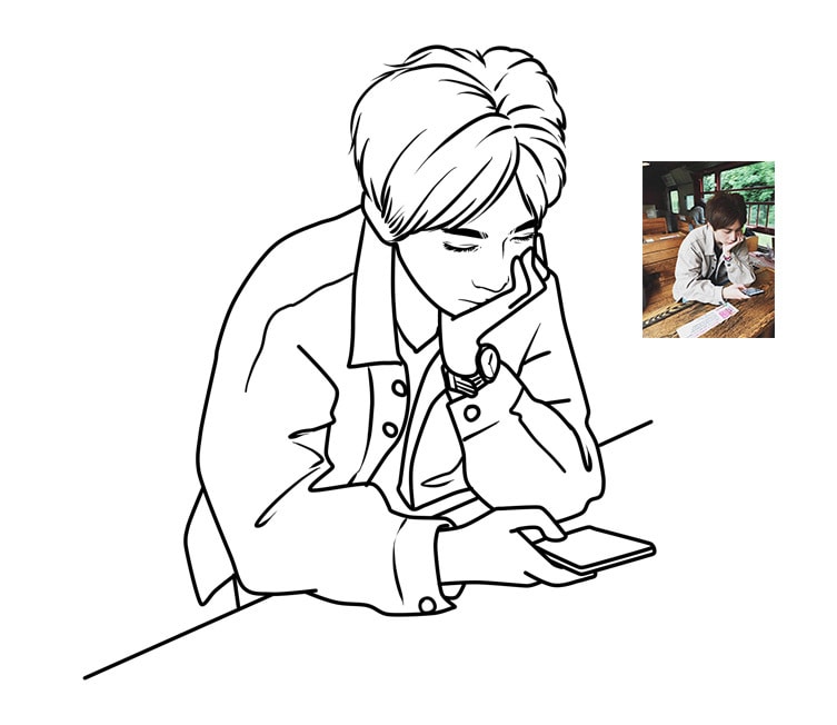 シンプルでお洒落なイラスト描きます お写真を元に似顔絵イラストをお描きします！ イメージ5